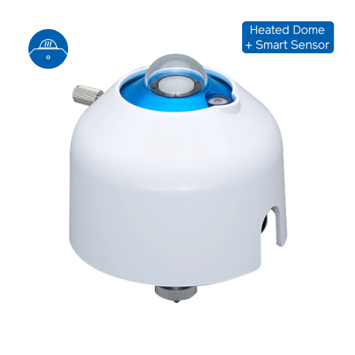 MS-80SH pyranometer with heated dome and smart sensor, shown on a plain background.