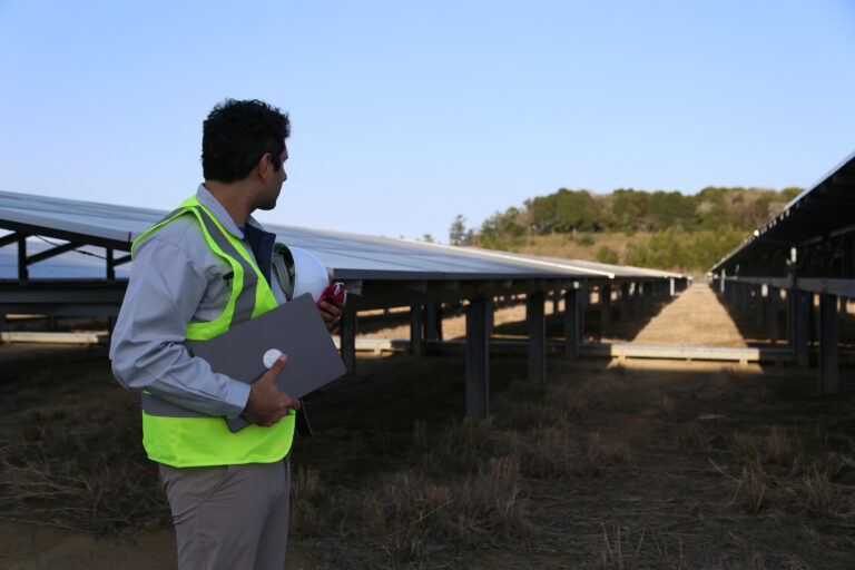 Engineer at field